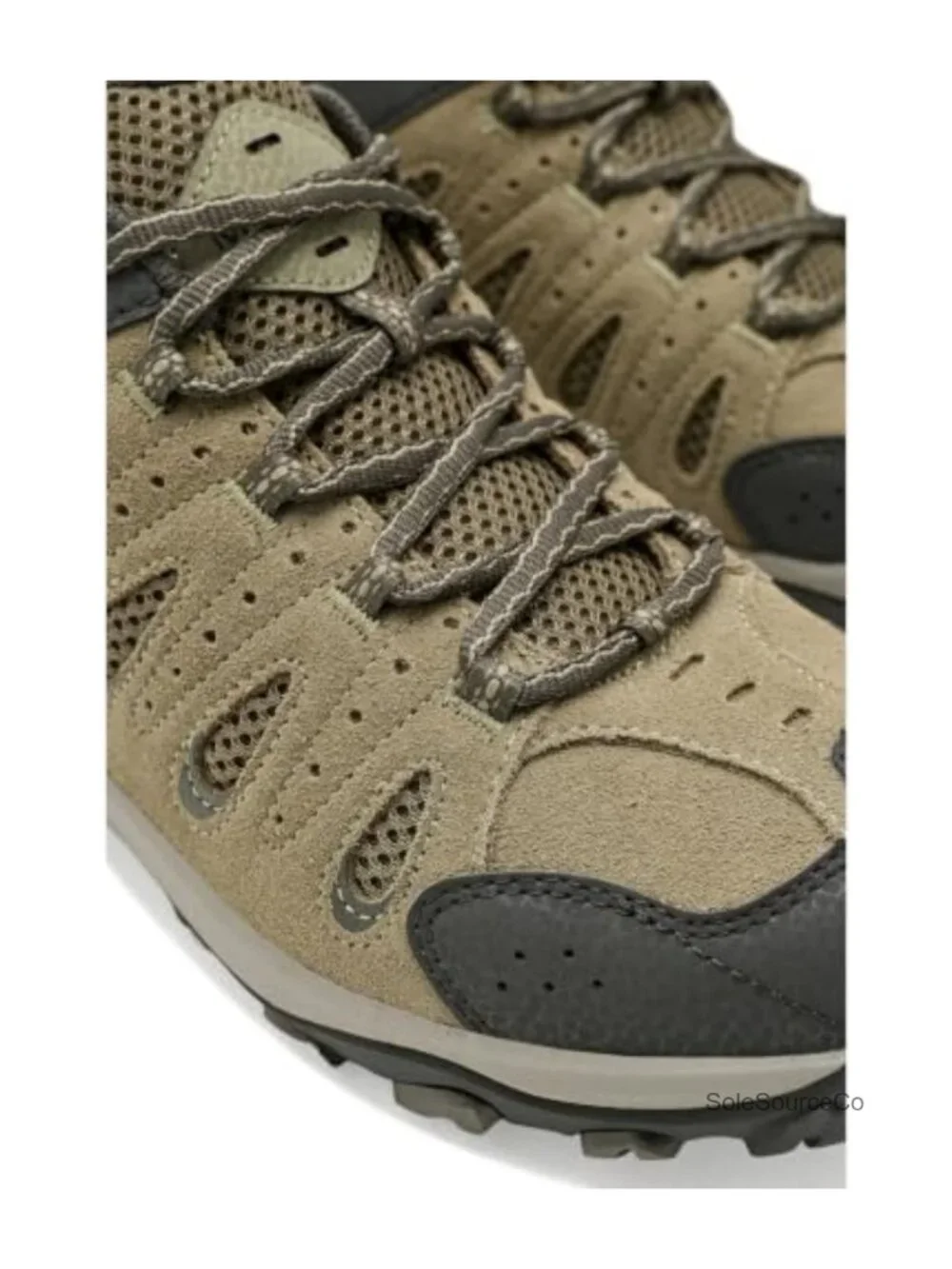 Men's Suede Leather Mesh Hiking Shoes Cushioned Trail Comfort Lace-Up